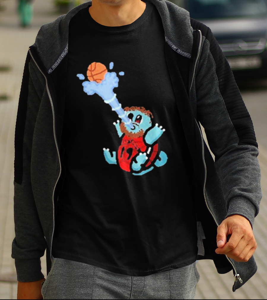 Jakob Poeltl Squirtle Toronto Raptors Basketball Fusion T-Shirt
