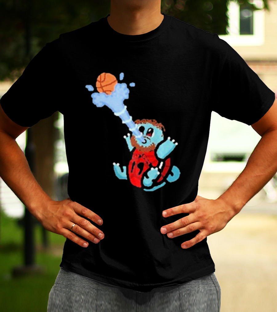 Jakob Poeltl Squirtle Toronto Raptors Basketball Fusion T-Shirt