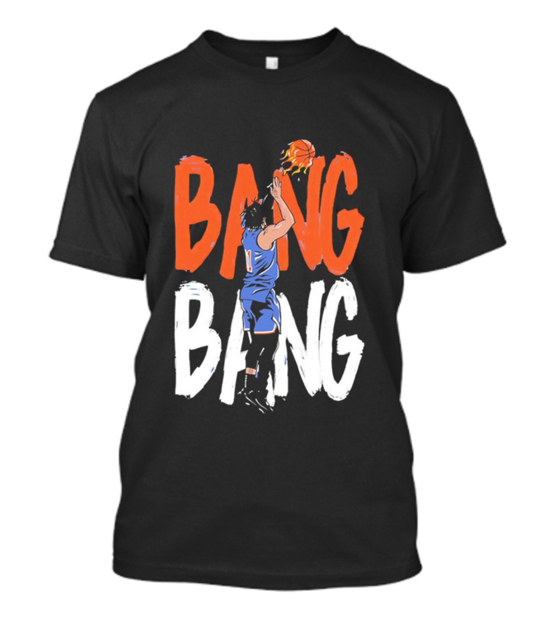 Jalen Brunson New York Knicks Bang Bang Basketball Player In Action T-Shirt