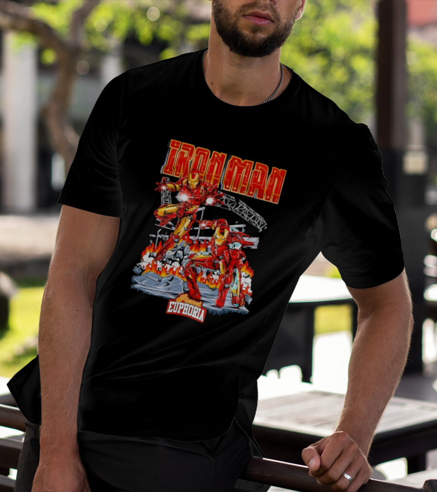 Iron Man Planet Euphoria Fiery Battle Scene T-Shirt