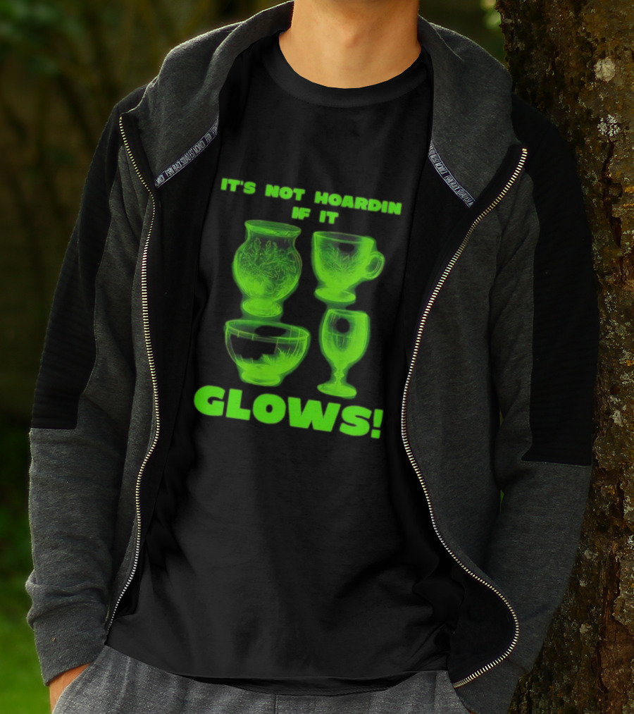 It’s Not Hoarding If It Glows Neon Glassware Collection T-Shirt