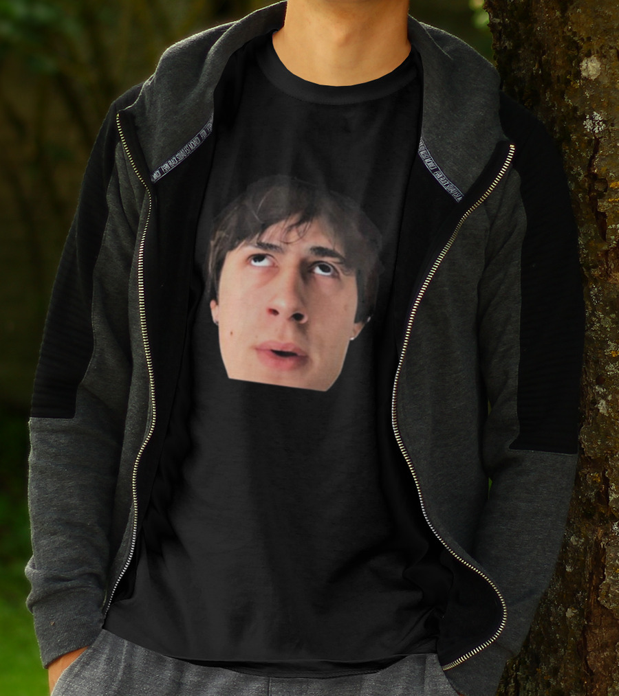 ``` James Clark Looking Up Expression Face ``` T-Shirt
