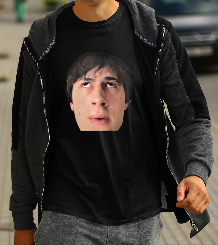 ``` James Clark Looking Up Expression Face ``` T-Shirt
