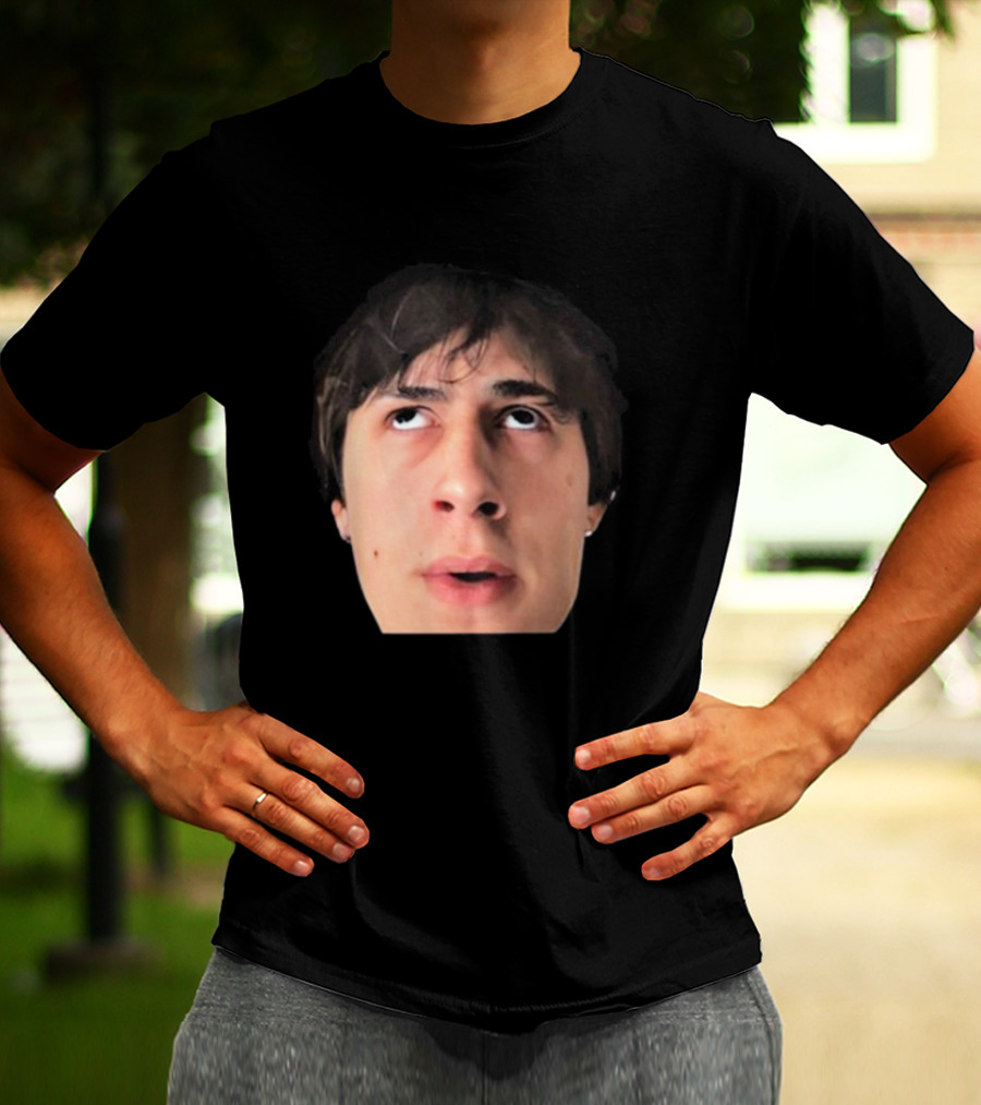 ``` James Clark Looking Up Expression Face ``` T-Shirt
