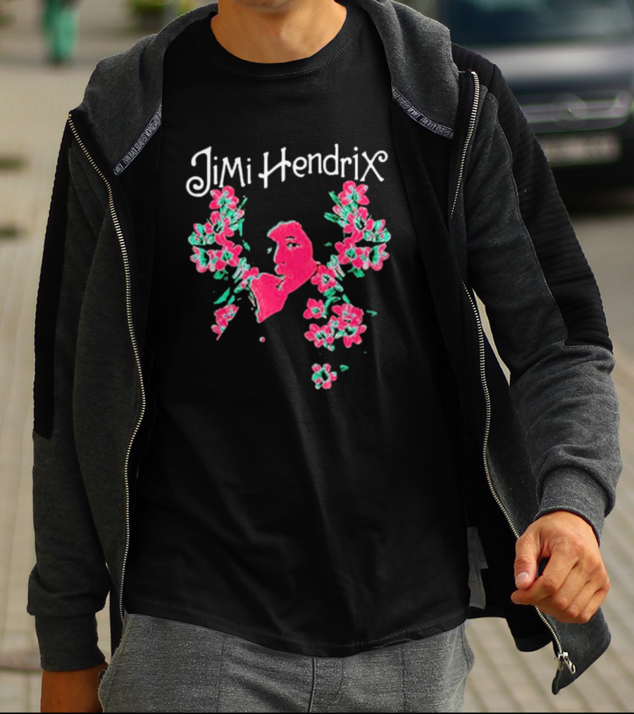 Jimi Hendrix Pink Floral I Am Experienced T-Shirt