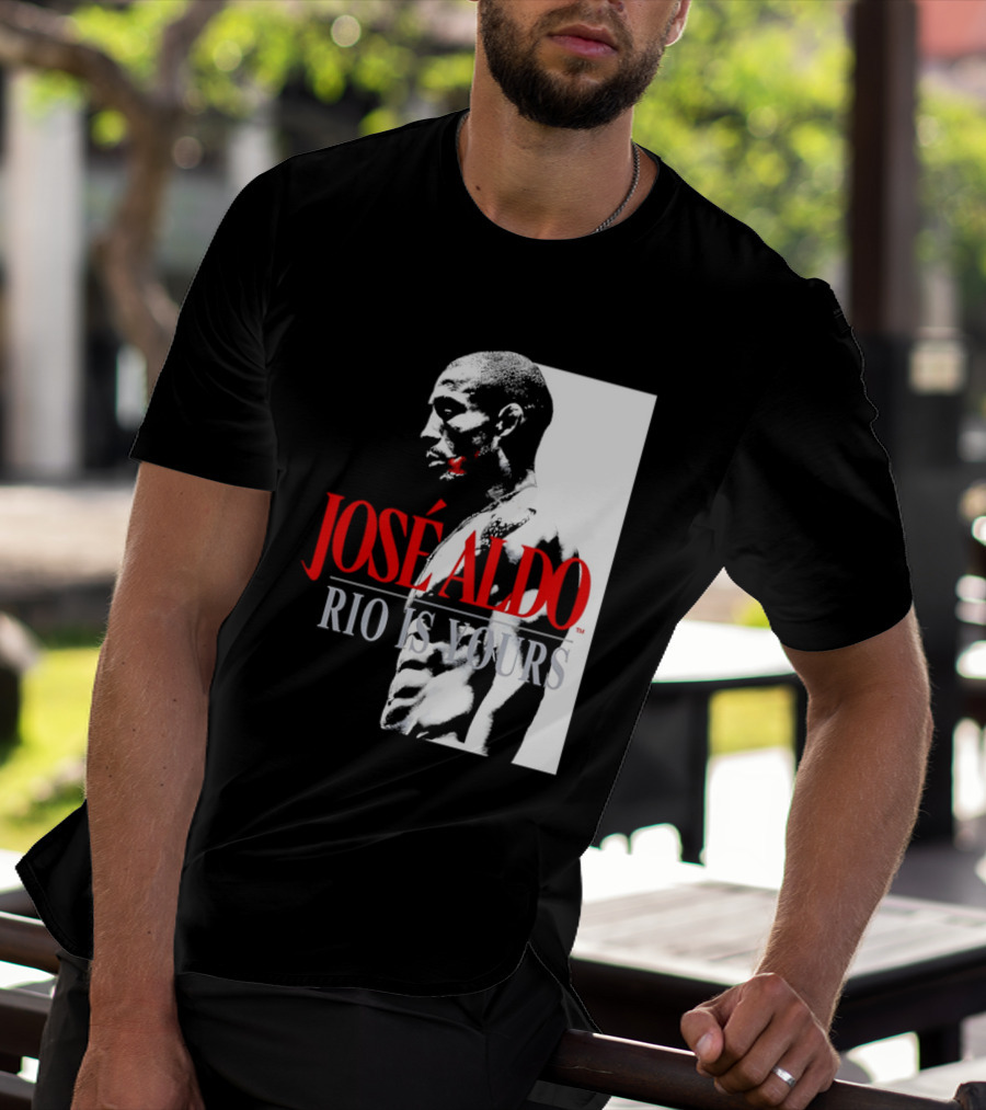 José Aldo Rio Is Yours Retro Black And White Profile T-Shirt