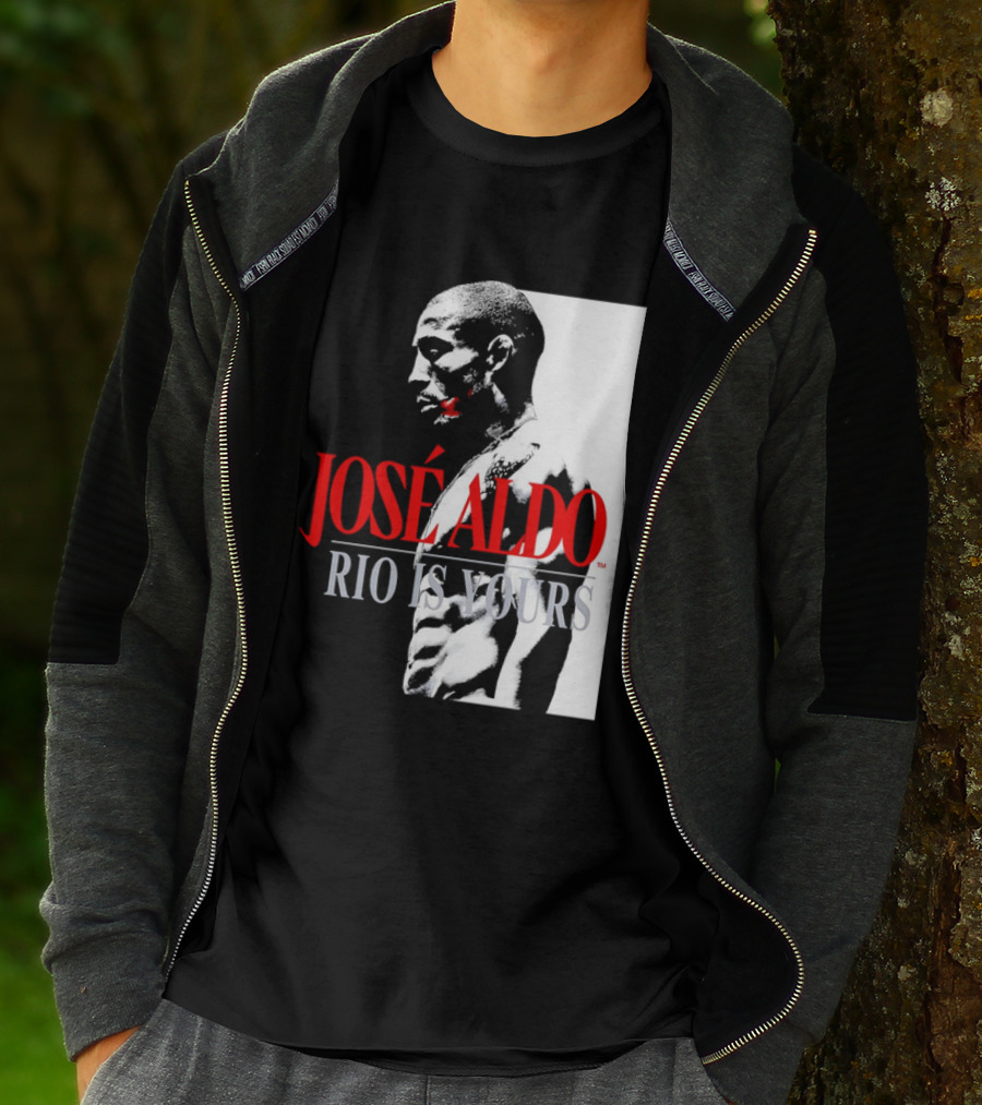 José Aldo Rio Is Yours Retro Black And White Profile T-Shirt