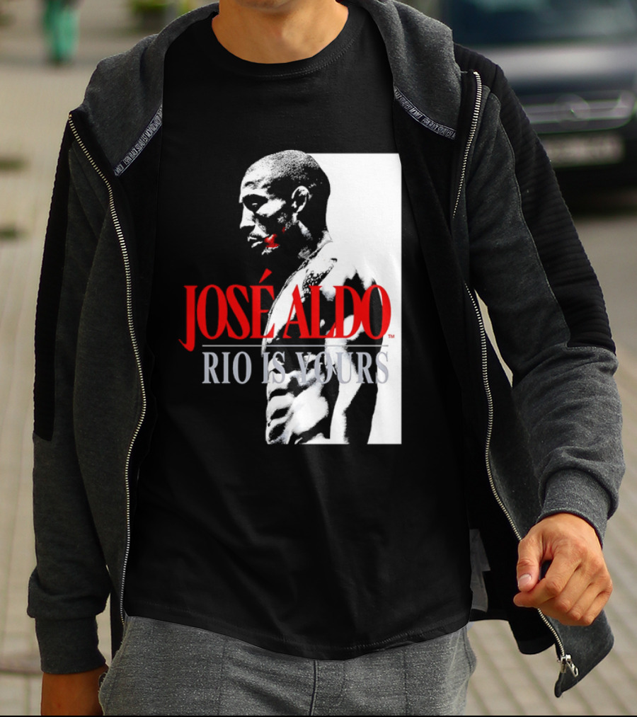 José Aldo Rio Is Yours Retro Black And White Profile T-Shirt