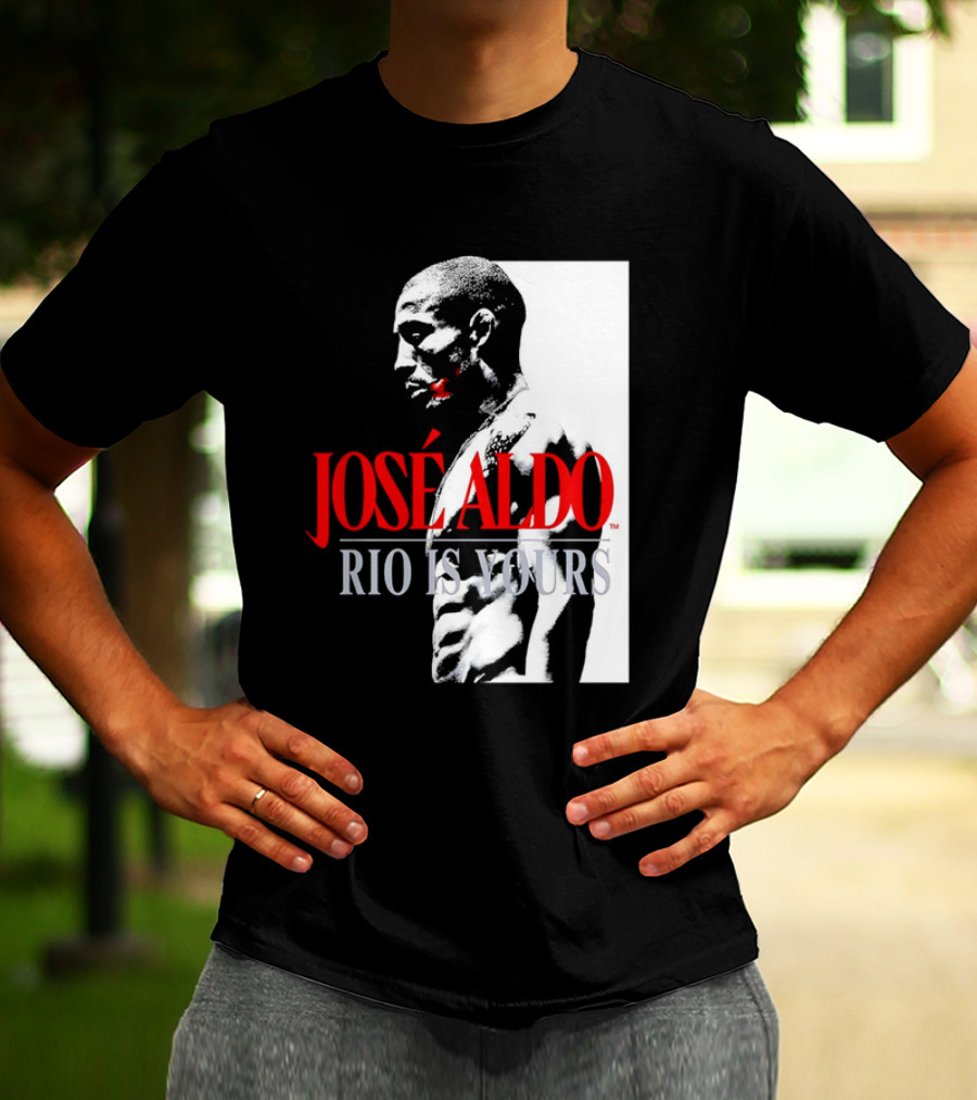 José Aldo Rio Is Yours Retro Black And White Profile T-Shirt
