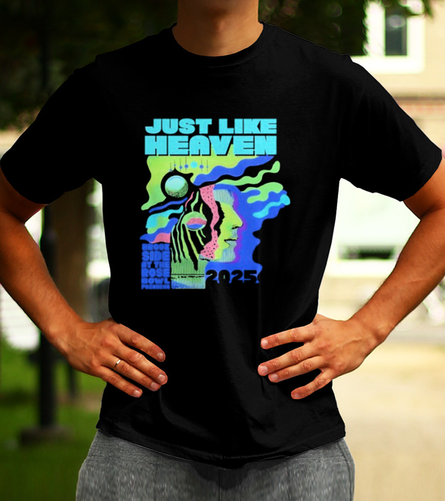 Just Like Heaven Time And Space 2025 Psychedelic Face And Abstract Cosmic Imagery T-Shirt
