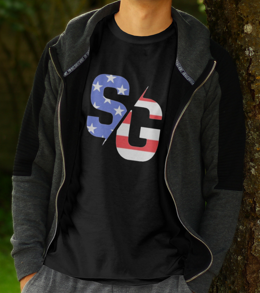 Justin Swanstrom Racing SG Stars Stripes Merica Flag T-Shirt