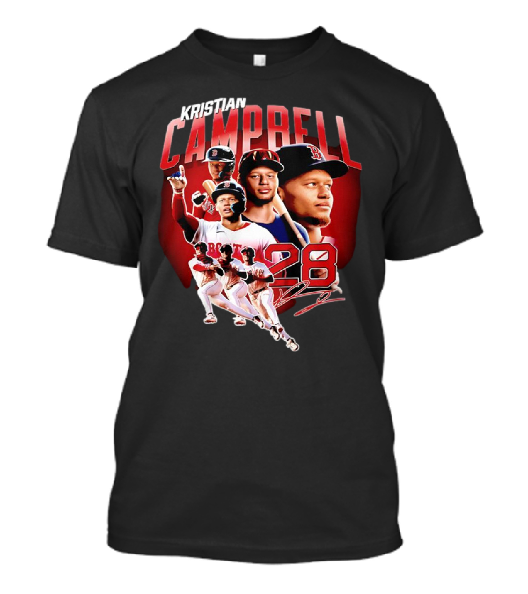 Kristian Campbell Baseball Red Sox Number 28 T-Shirt