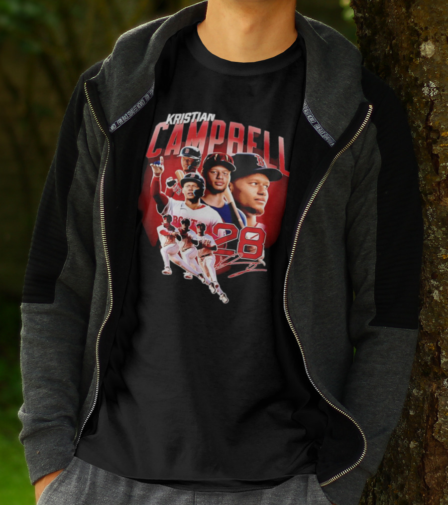 Kristian Campbell Baseball Red Sox Number 28 T-Shirt