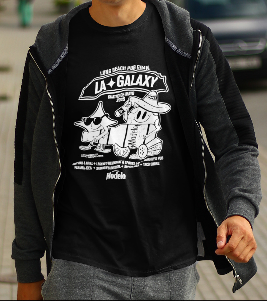 LA Galaxy Long Beach Pub Crawl Summer Vibe Festivities T-Shirt