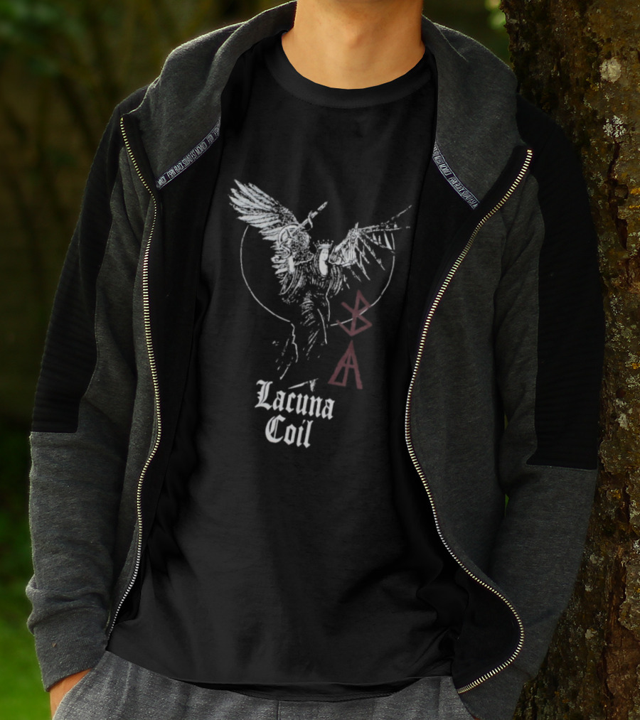 Lacuna Coil Layers Of Time Wings Symbol T-Shirt