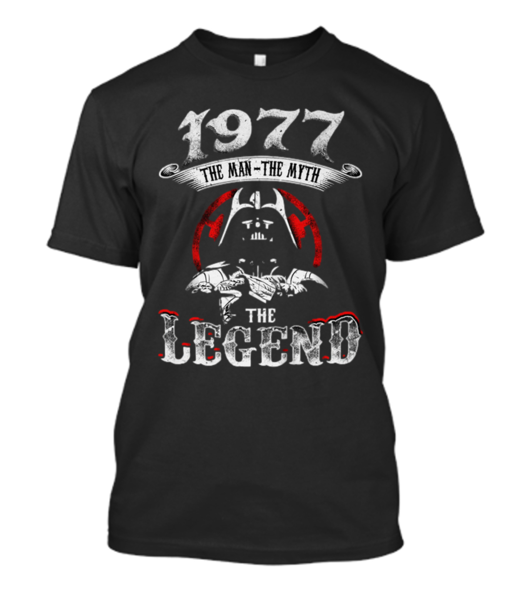 1977 The Man The Myth The Legend Star Wars Darth Vader Tie Fighter T-Shirt