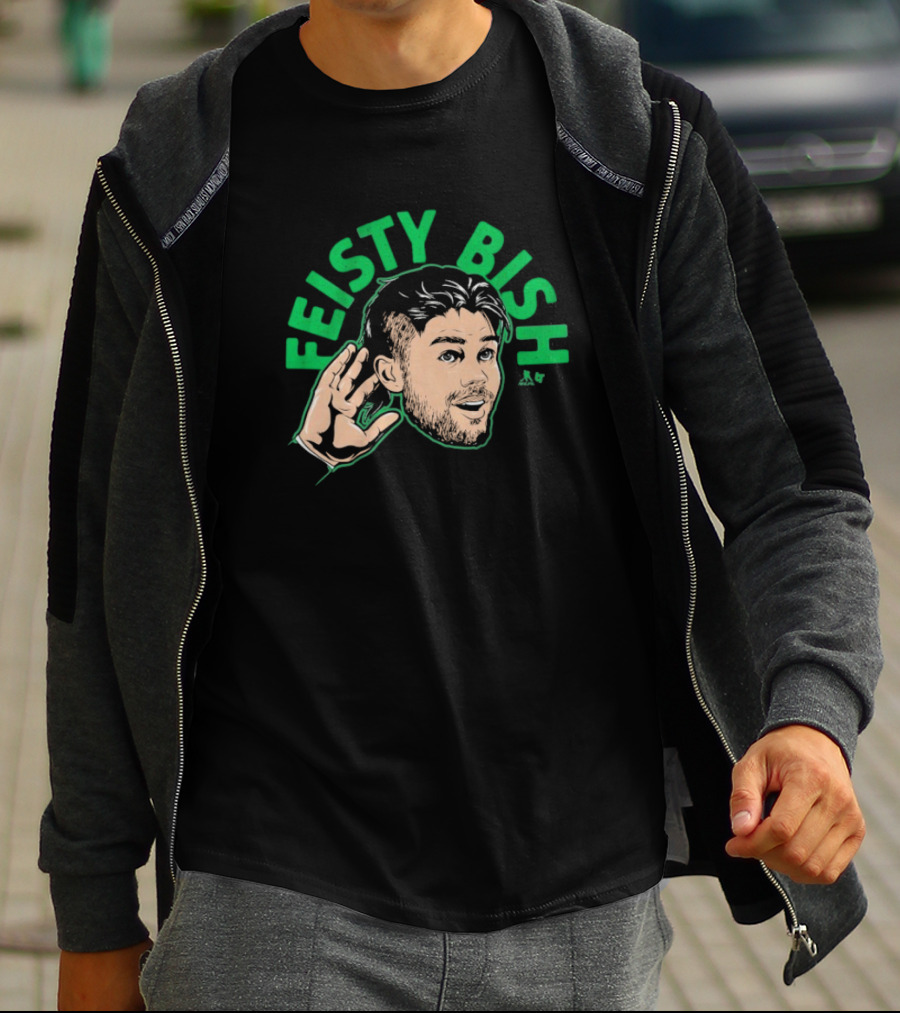 Feisty Bish Hand Gesture Illustration With Lian Bischel Artwork T-Shirt