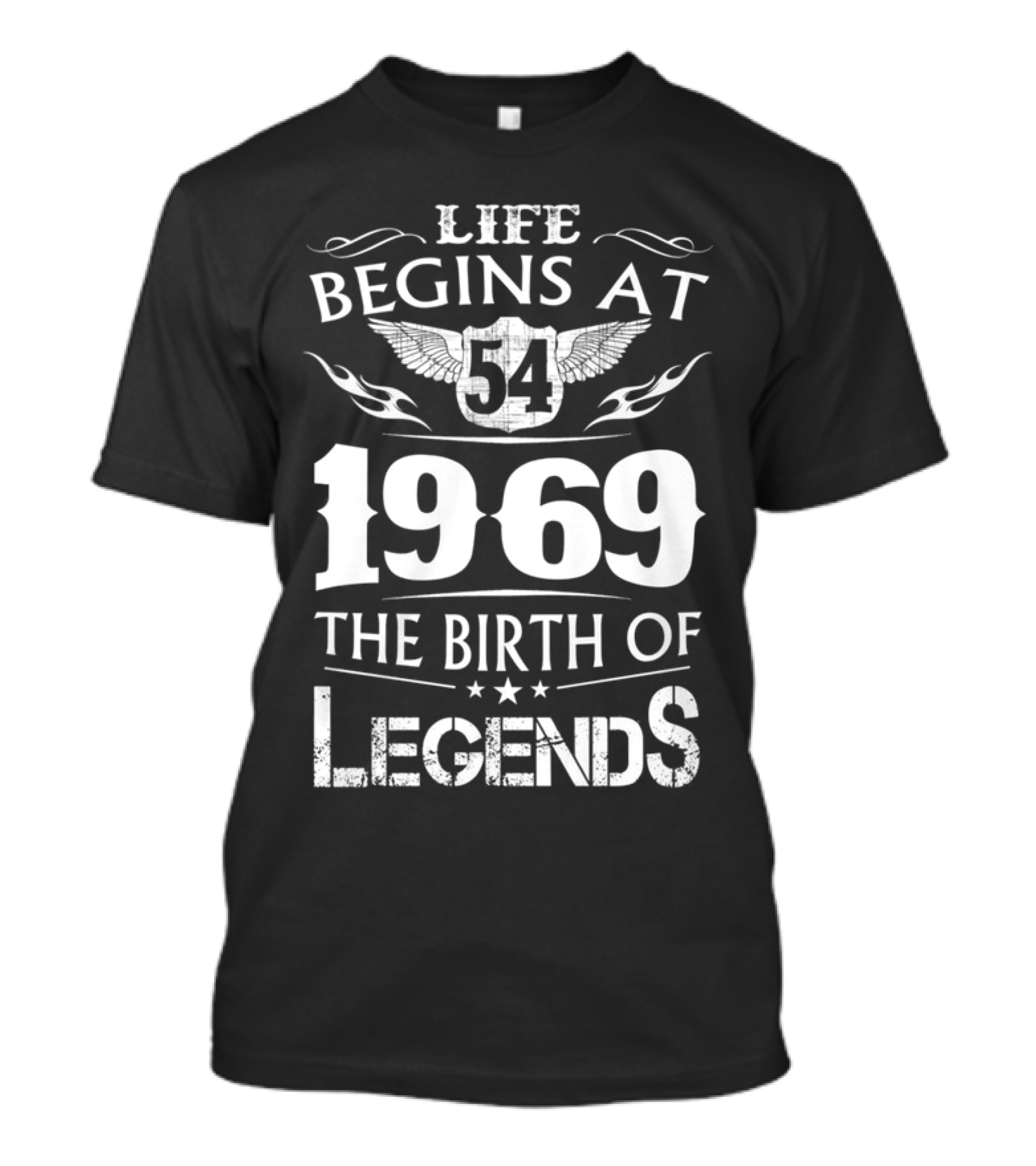 Life Begins At 54 1969 The Birth Of Legends T-Shirt