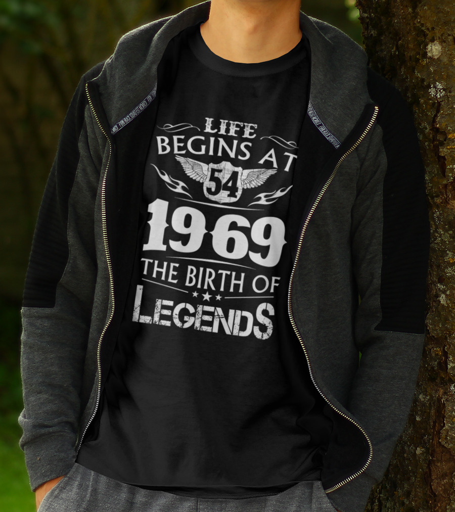 Life Begins At 54 1969 The Birth Of Legends T-Shirt