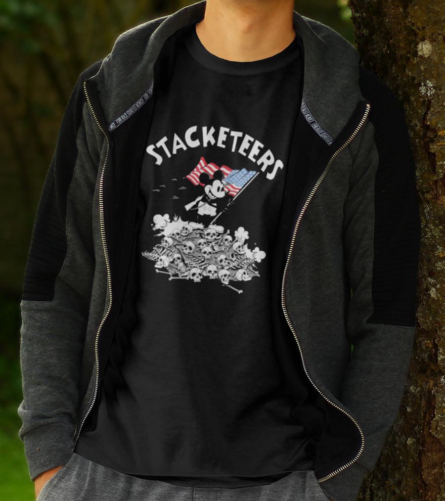 Stacketeers Mickey Mouse American Flag T-Shirt