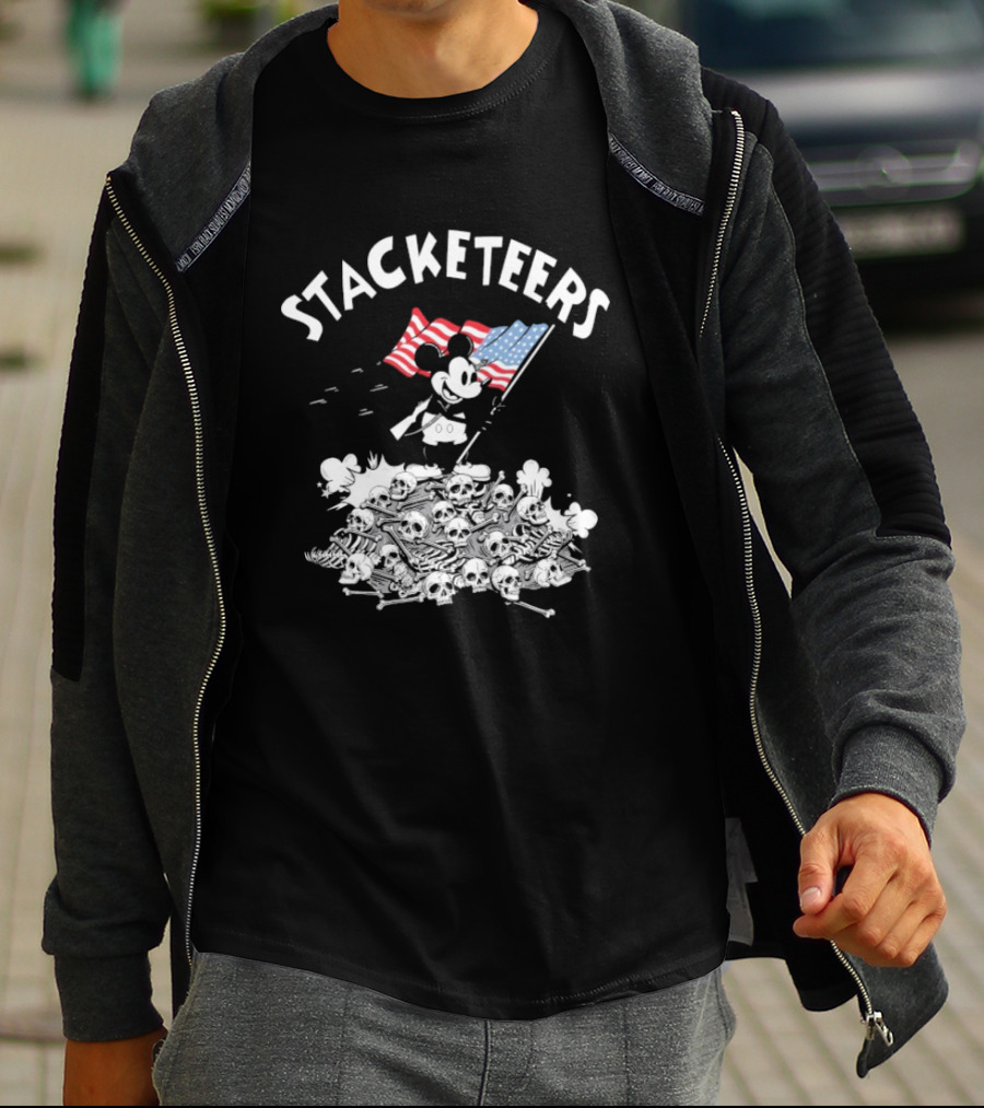 Stacketeers Mickey Mouse American Flag T-Shirt