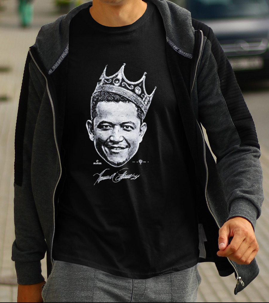 Miguel Cabrera Crown Portrait With Signature T-Shirt