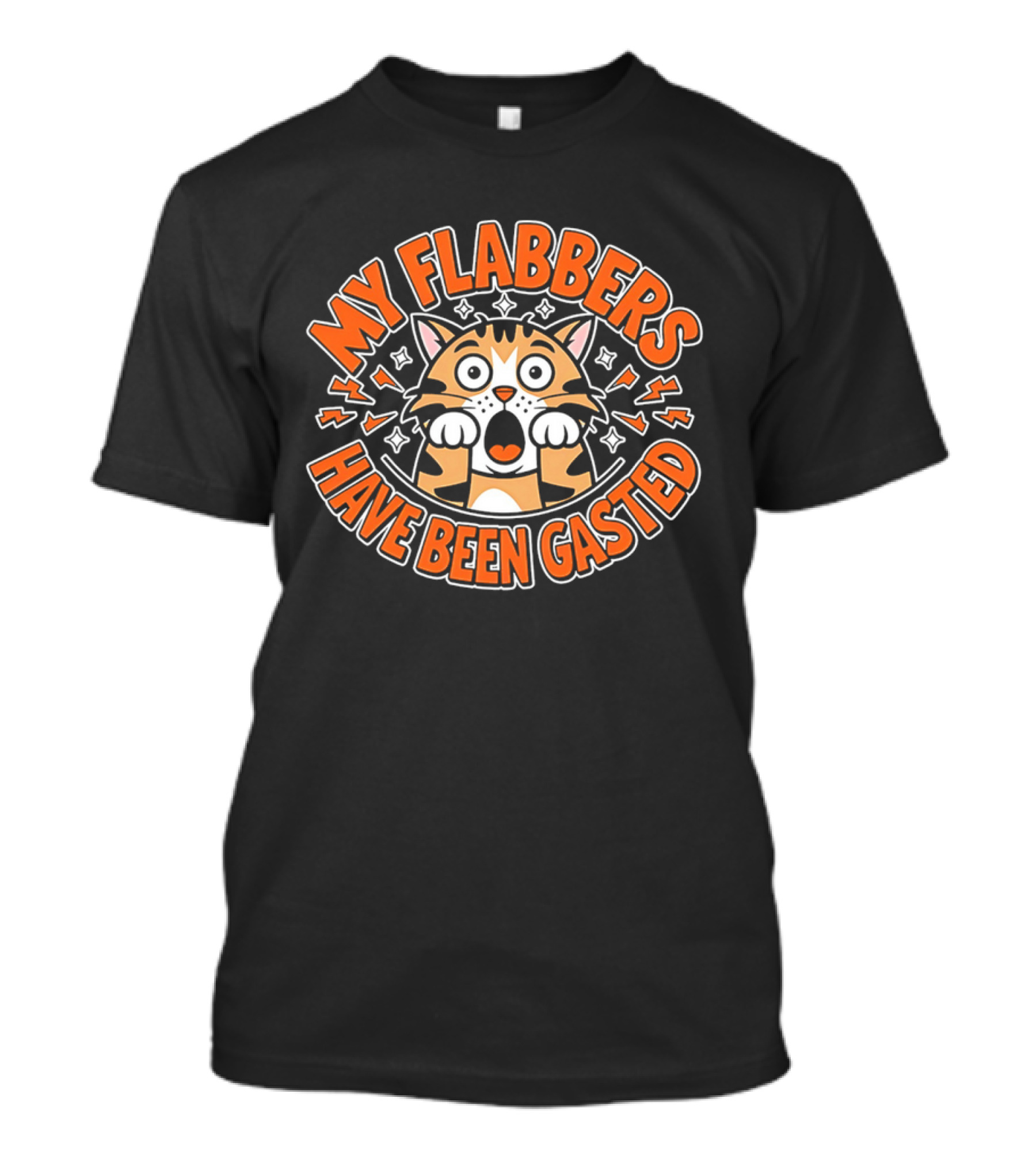 My Flabbers Have Been Gasted Cat Cartoon Expression T-Shirt