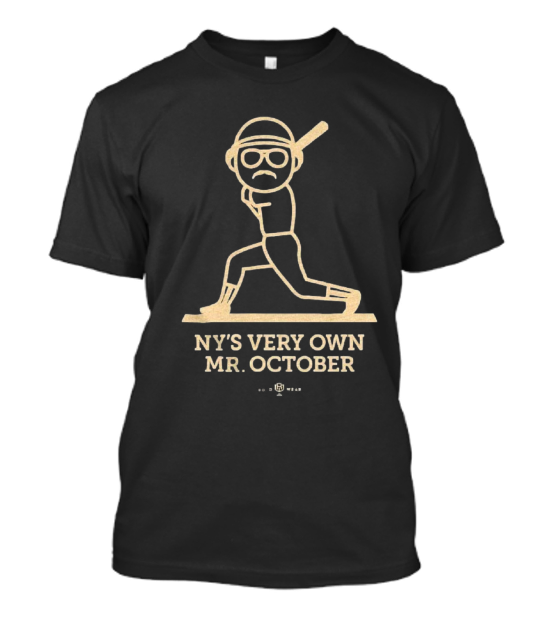 NY’s Very Own Mr. October Baseball Player Batting Retro Style T-Shirt