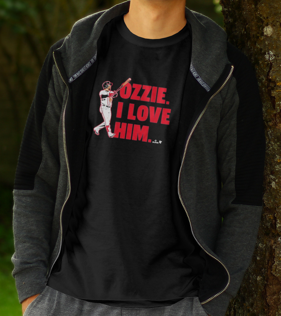 Ozzie I Love Him Baseball Player Swinging Bat T-Shirt