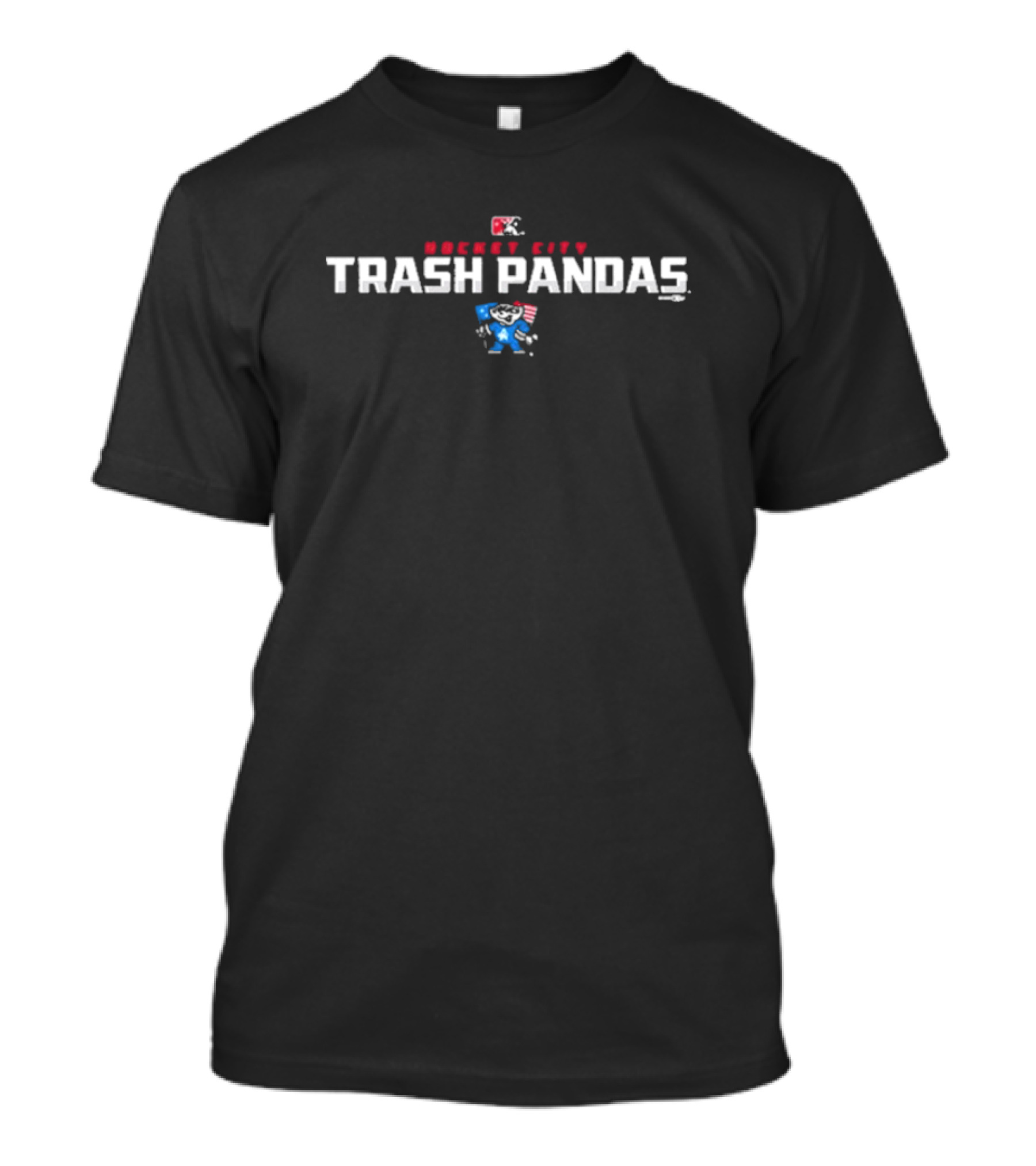 Rocket City Trash Pandas Patriotic Mascot Baseball Graphic T-Shirt