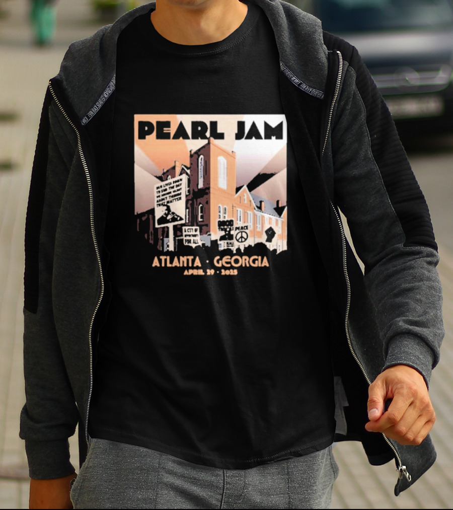 Pearl Jam Atlanta Georgia April 29 2025 Event Dark Matter US Tour T-Shirt