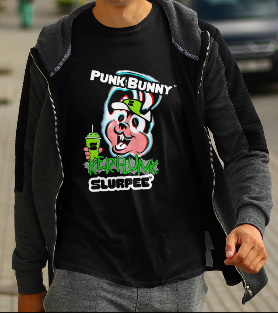 Punk Bunny Kerplunk Slurpee бейсболка заяц напій T-Shirt