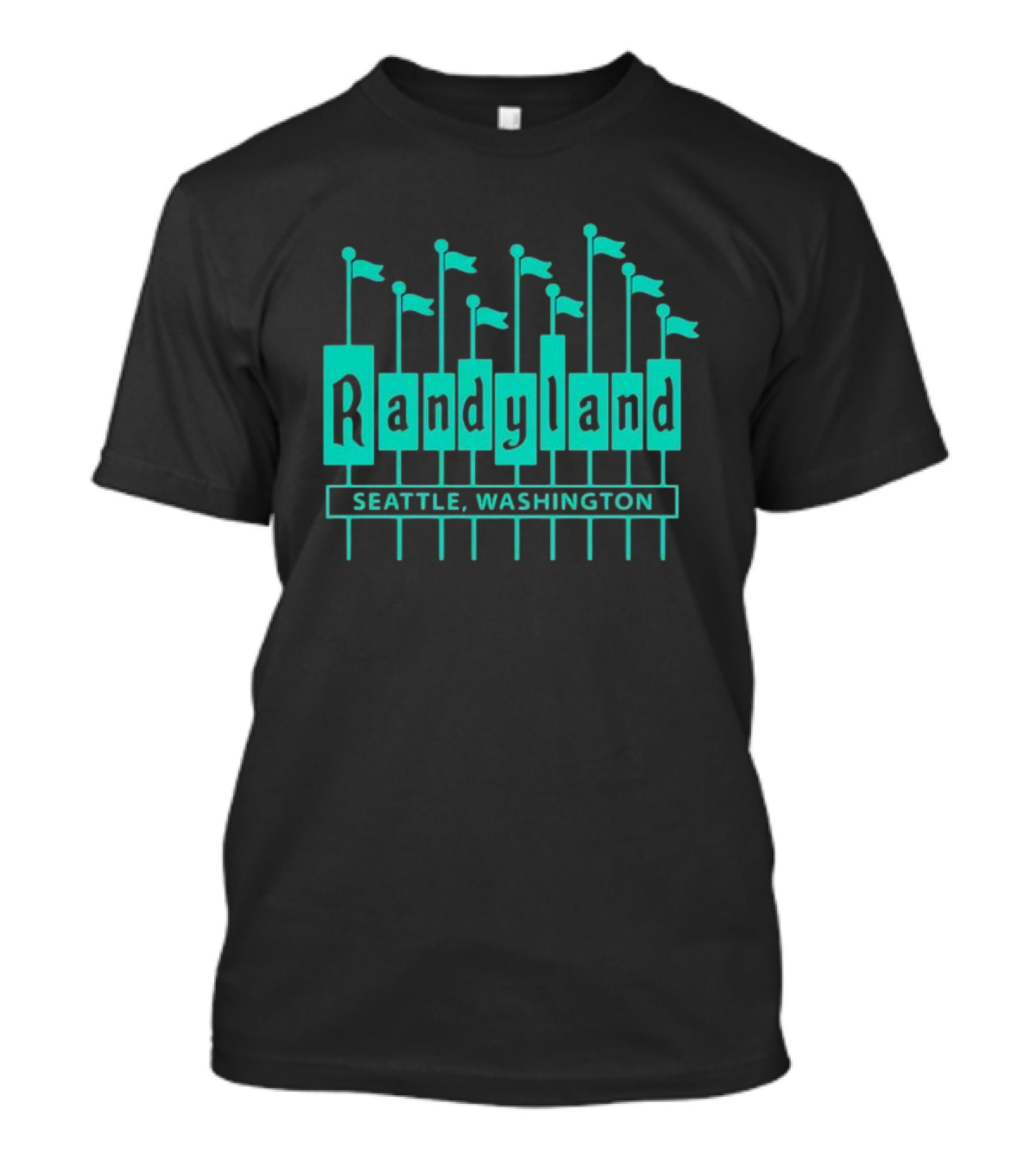 Randyland Seattle Washington Flags T-Shirt
