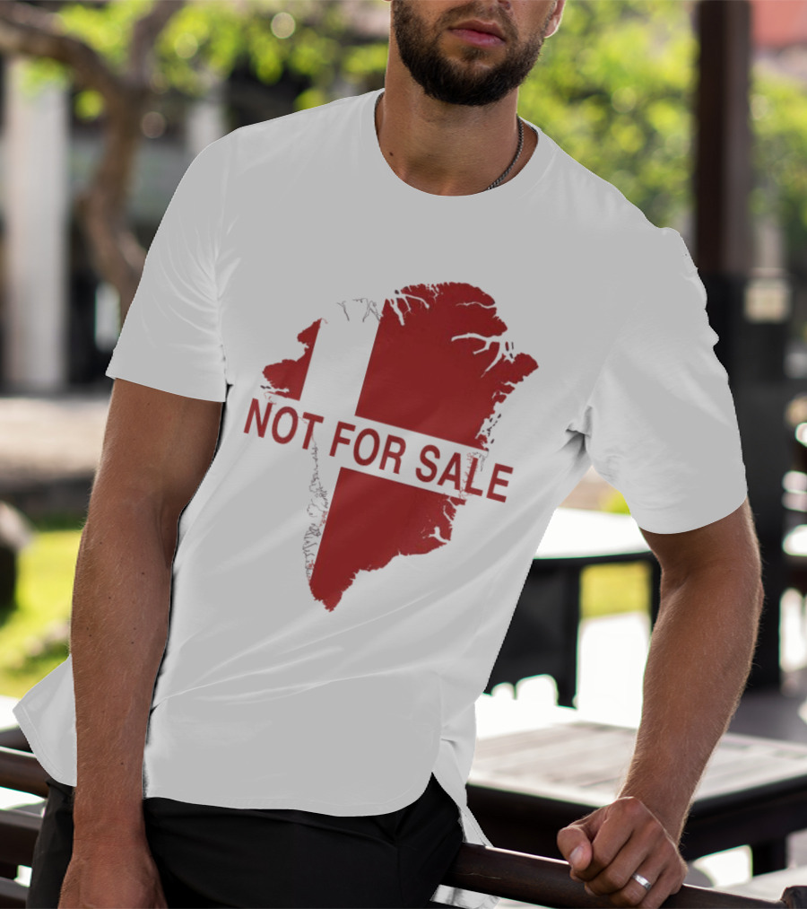 Greenland Not For Sale 2025 Red Map Protest T-Shirt