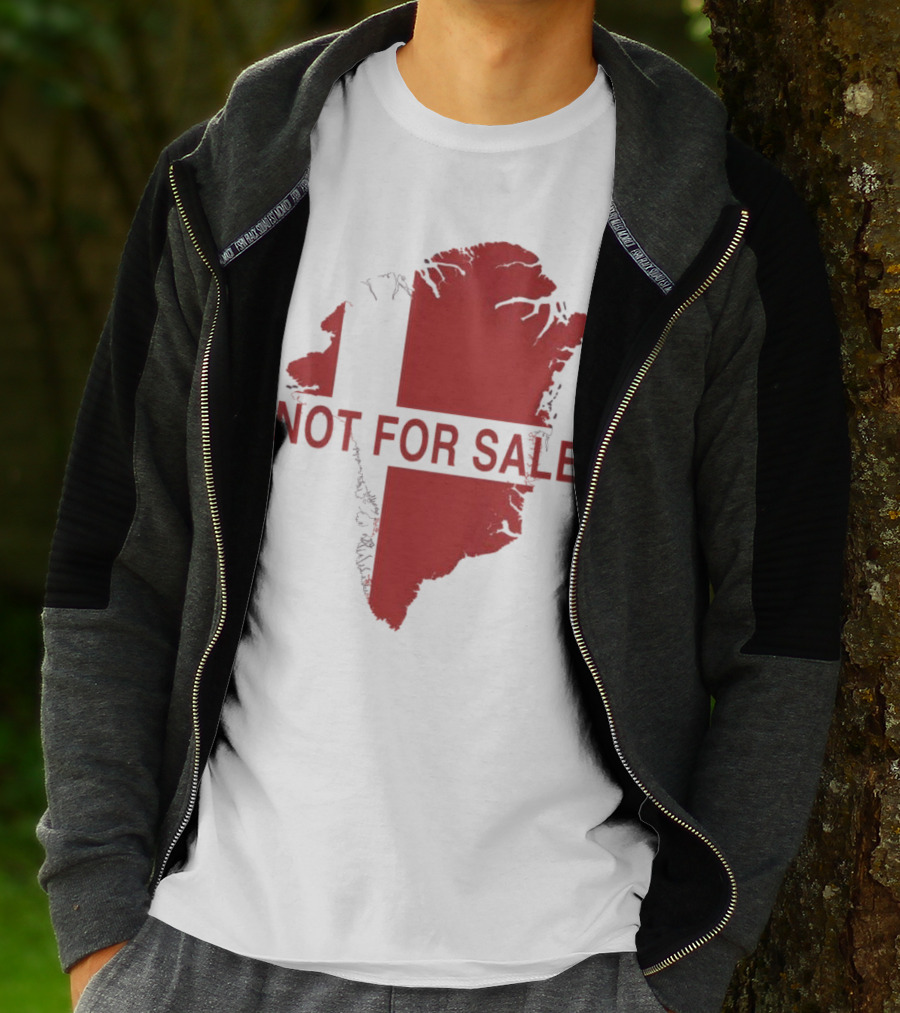 Greenland Not For Sale 2025 Red Map Protest T-Shirt