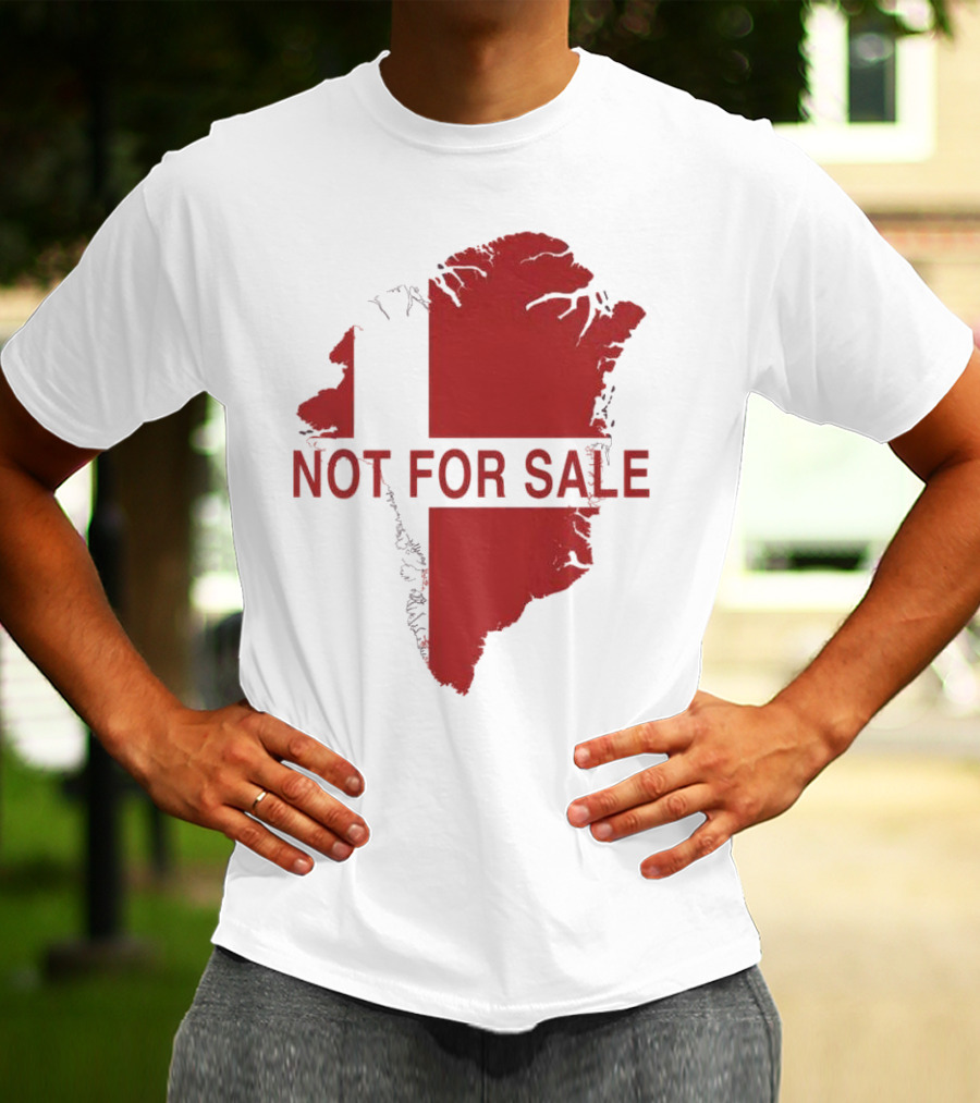 Greenland Not For Sale 2025 Red Map Protest T-Shirt