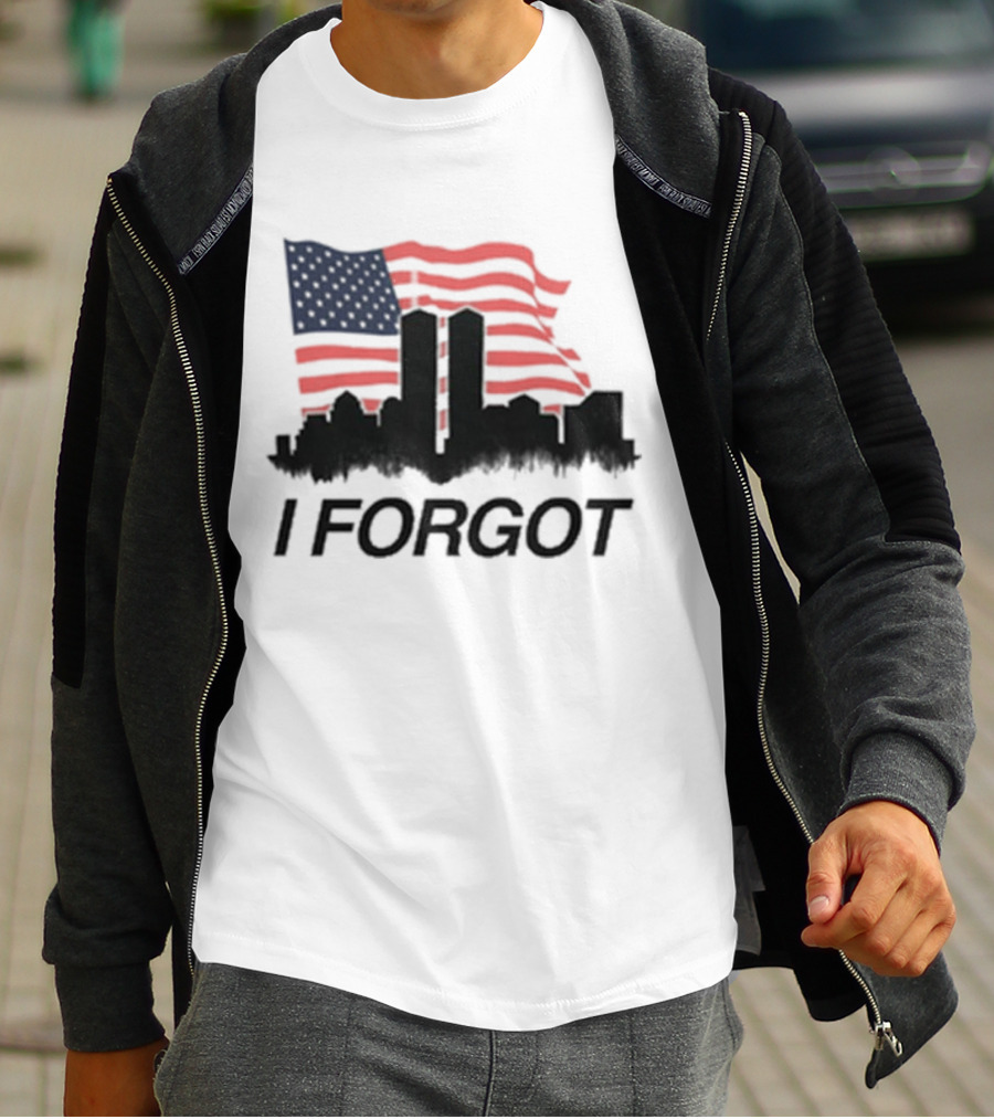 Flag I Forgot Red White Blue Building Shadows T-Shirt