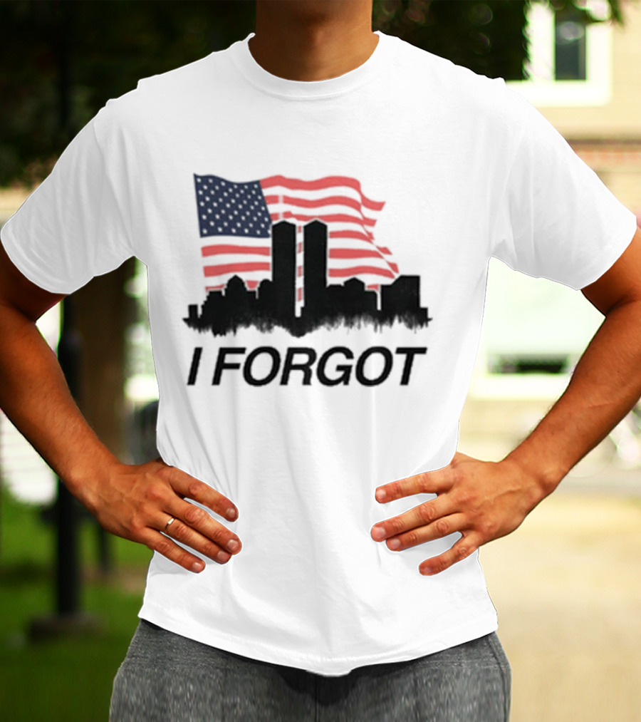 Flag I Forgot Red White Blue Building Shadows T-Shirt