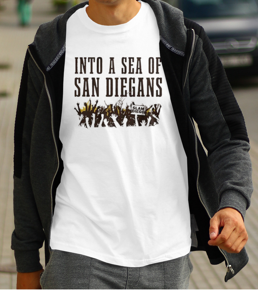 San Diegans Into A Sea Of Fans With Sign Cheers T-Shirt