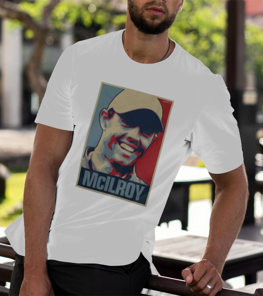 Ireland Rory McIlroy Masters Tournament Vintage Iconic Golf Portrait T-Shirt