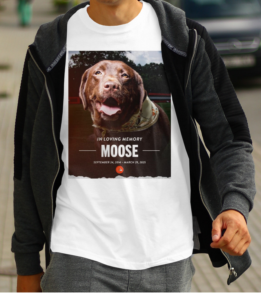 Cleveland Browns NFL In Loving Memory Moose September 24 2014 March 29 2025 Hard Knocks Star T-Shirt