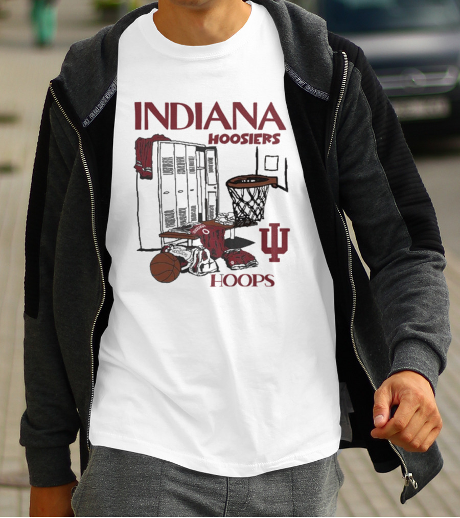 Indiana Hoosiers Basketball Locker Room Hoops NYC T-Shirt