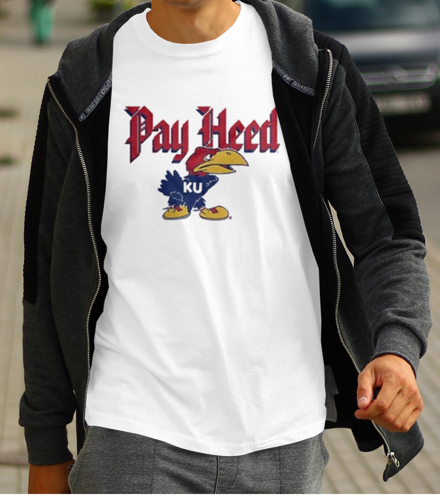 KU Pay Heed Jayhawk Vintage Style T-Shirt