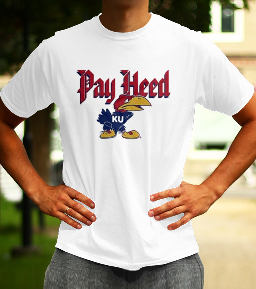 KU Pay Heed Jayhawk Vintage Style T-Shirt
