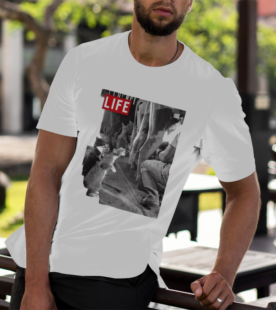 Life Magazine Cats Enjoying Fresh Milk T-Shirt