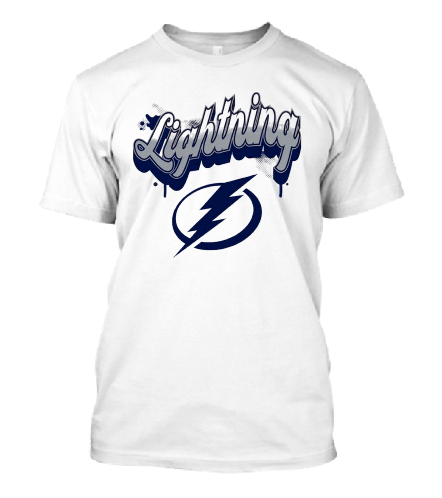 Lightning Script Blue Bolt Bubbly Tampa Bay T-Shirt