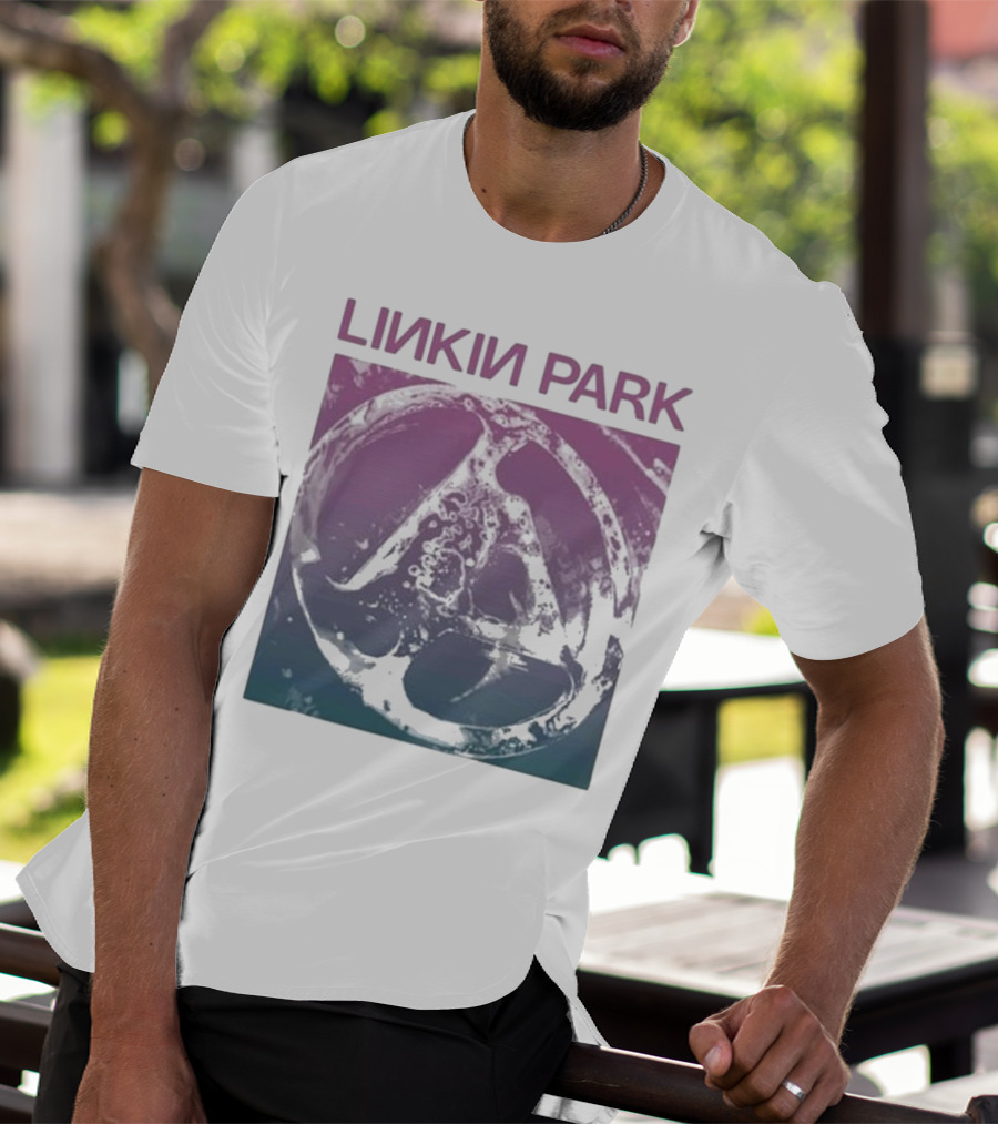 Linkin Park Gradient Circle Symbol Fz Deluxe Drop Shoulder T-Shirt
