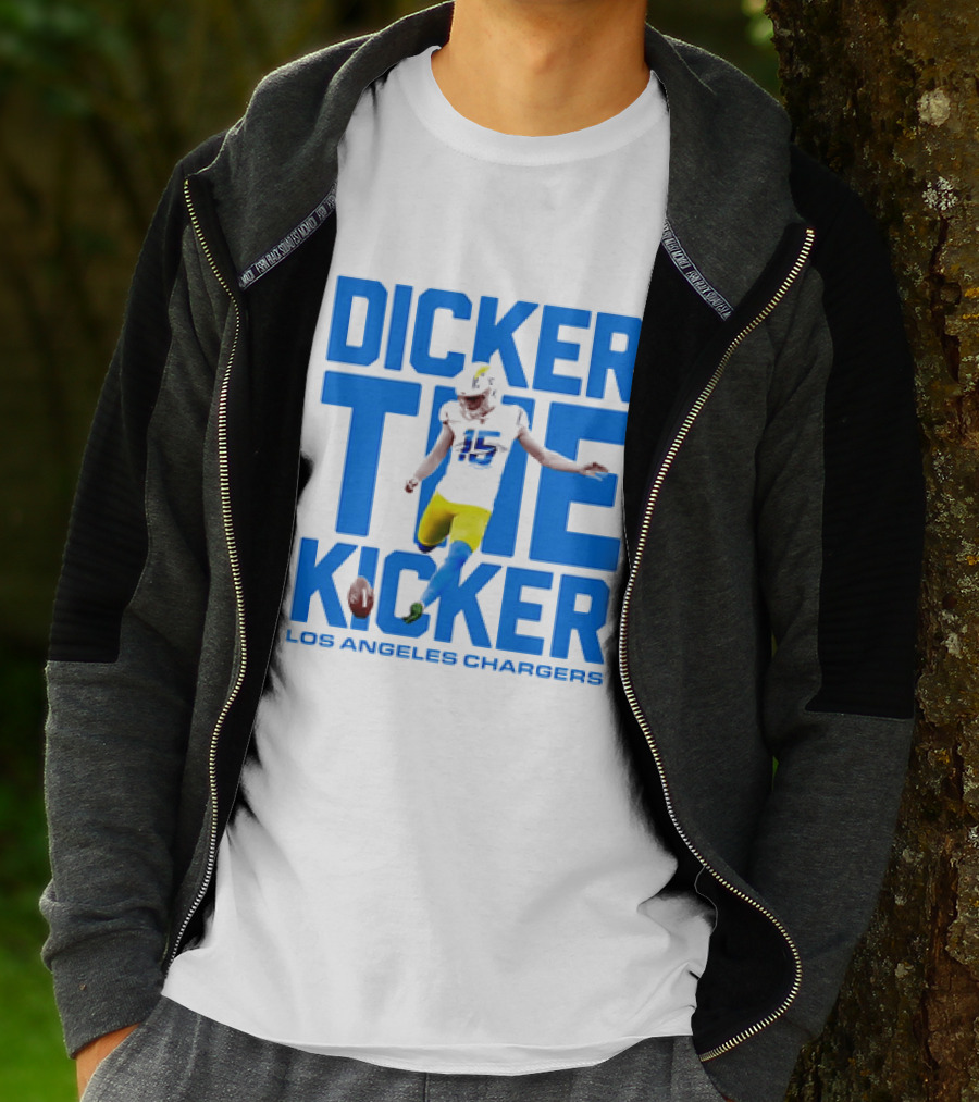 Dicker The Kicker Los Angeles Chargers Football T-Shirt