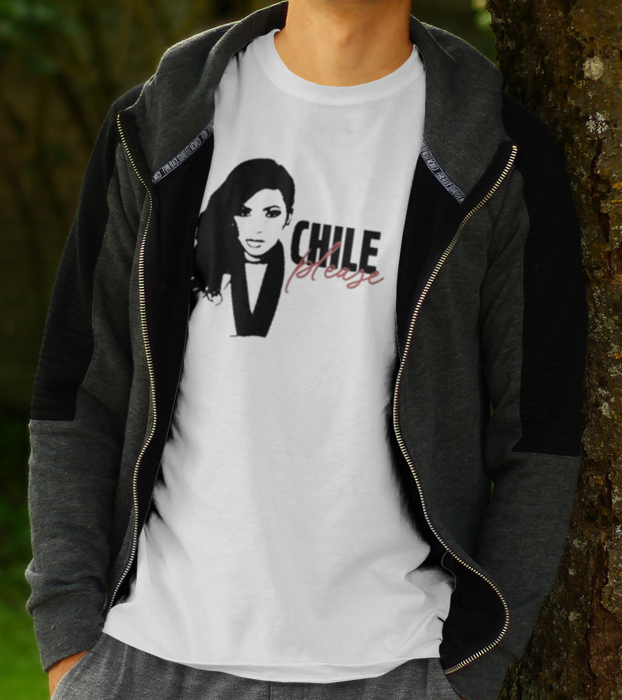 Jasmine Crockett Chile Please Silhouette Textured Portrait T-Shirt