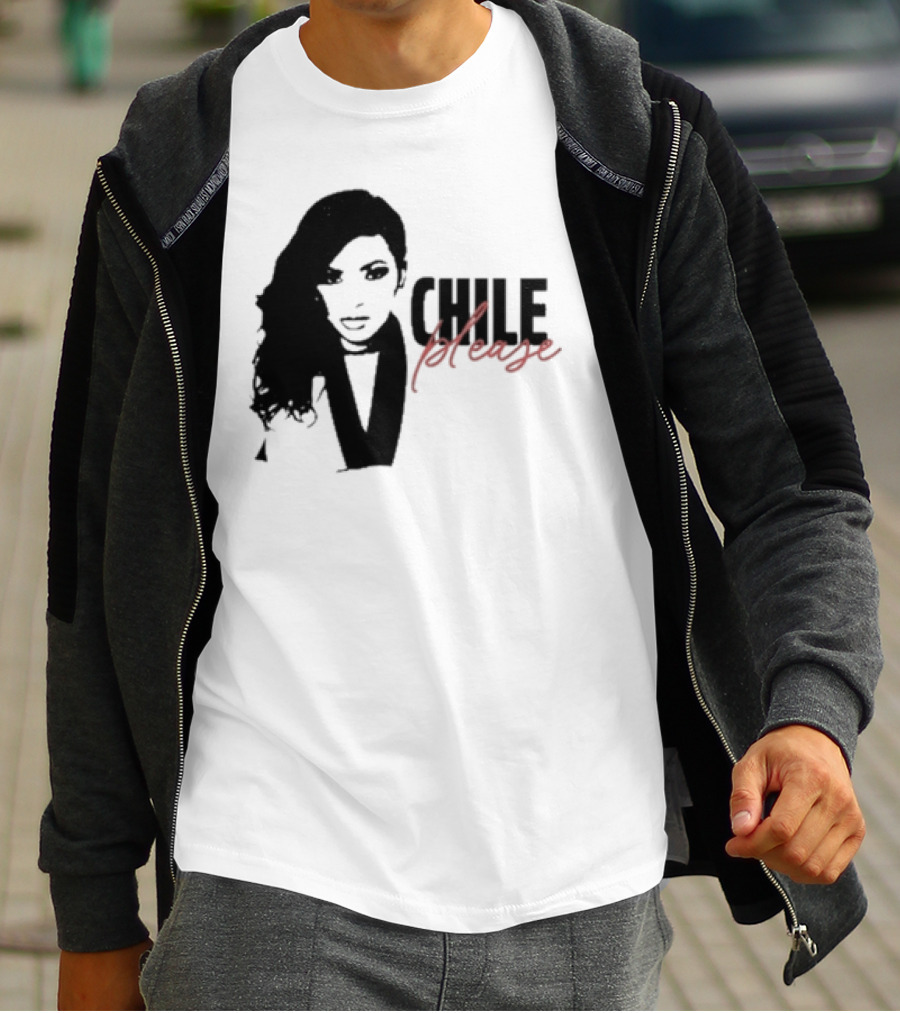 Jasmine Crockett Chile Please Silhouette Textured Portrait T-Shirt